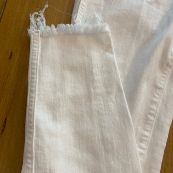 Madewell white high-rise skinny crop jeans size 27 frayed at ankle - Picture 14 of 16